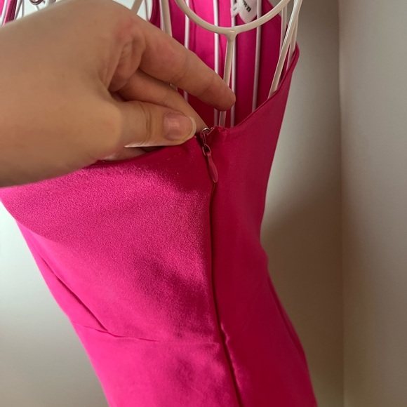 Superdown Revolve Nava Asymmetrical Mini Dress in Hot Pink Sz Small Homecoming - Picture 3 of 7